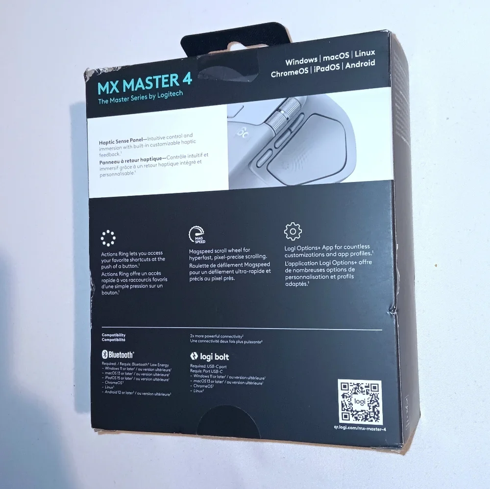 Logitech MX Master 4 Wireless Mouse - Pale Gray
